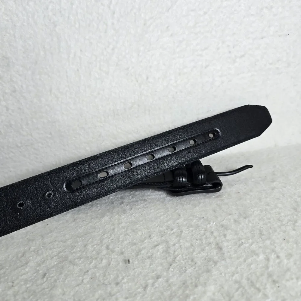 Mens Black Belt Big Tall 3X Leather 50-52 58